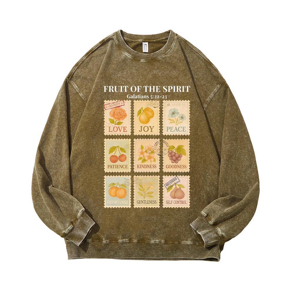 Fruit of the Spirit Unisex Washed Sweatshirt