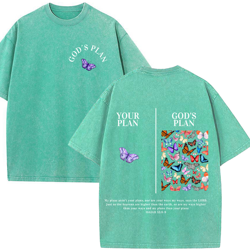 Gods Plan Unisex Washed T-shirt