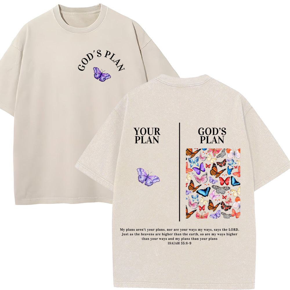 Gods Plan Unisex Washed T-shirt