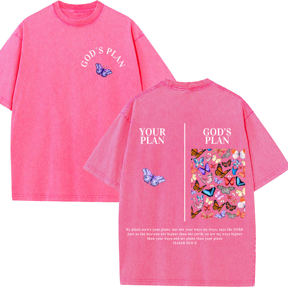 Gods Plan Unisex Washed T-shirt