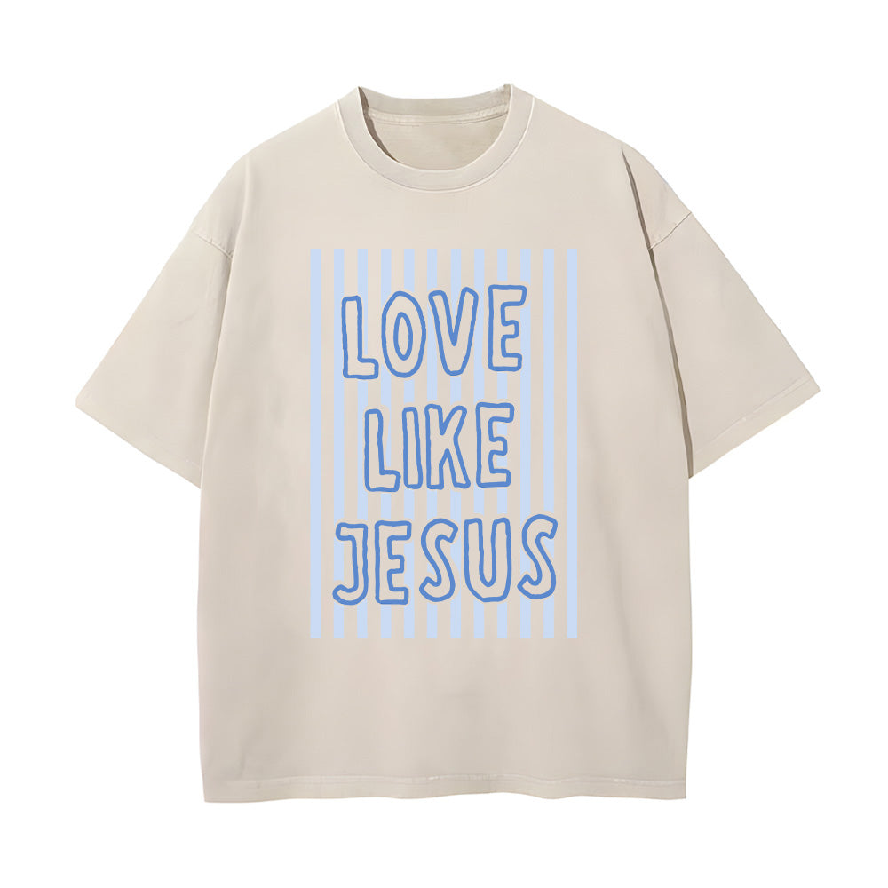 Love Like Jesus Unisex Washed T-shirt