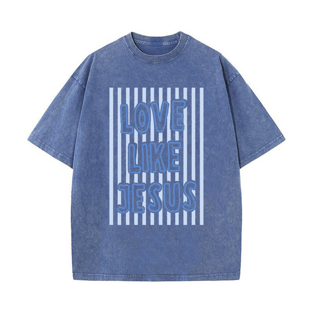 Love Like Jesus Unisex Washed T-shirt