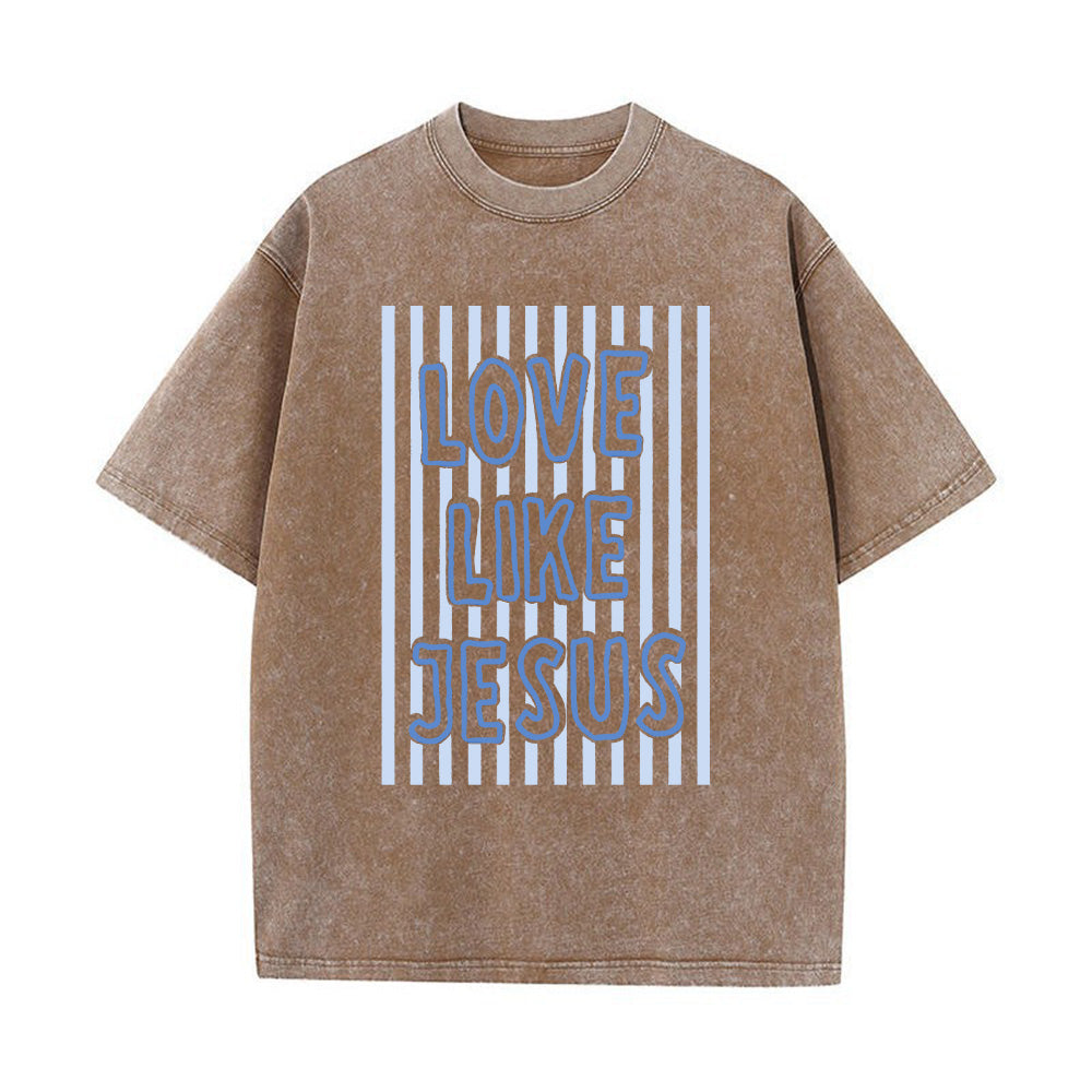 Love Like Jesus Unisex Washed T-shirt