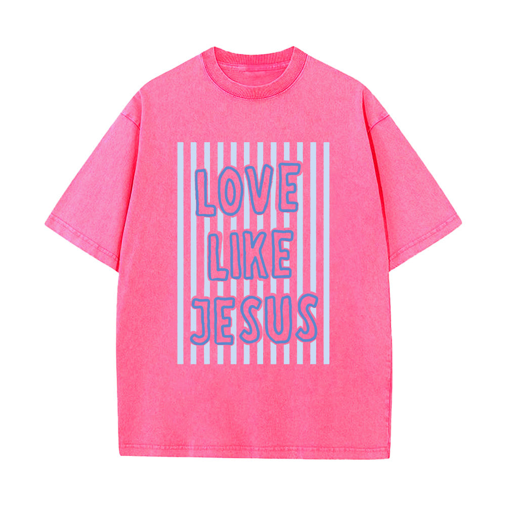 Love Like Jesus Unisex Washed T-shirt