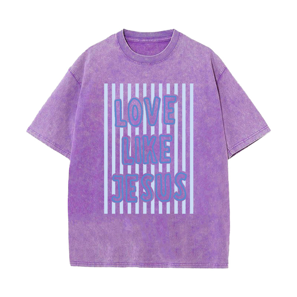Love Like Jesus Unisex Washed T-shirt