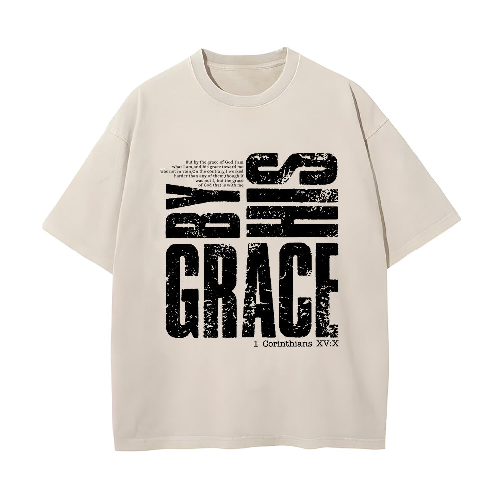 Saved By His Amazing Grace Unisex Washed T-Shirt