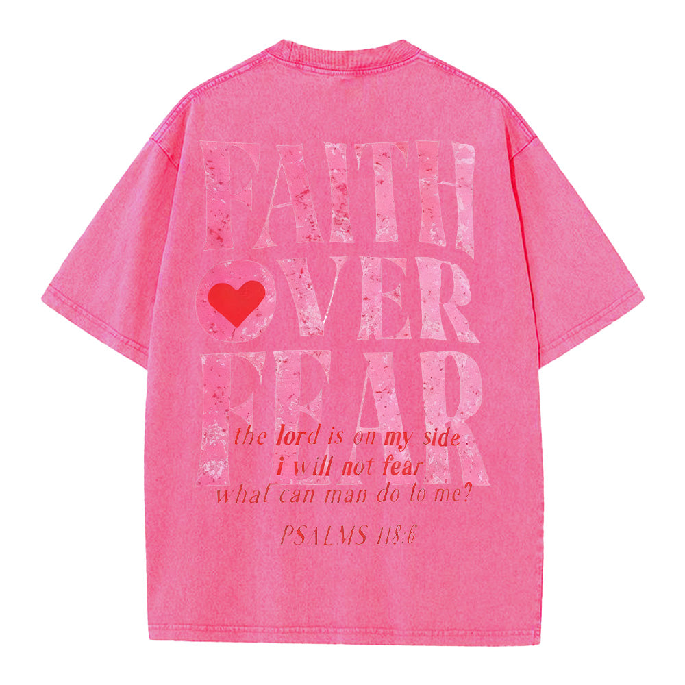 Faith Over Fear Unisex Washed T-Shirt