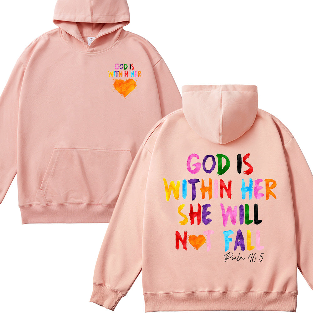 God Is Within Her She Will Not Fall Unisex Cotton Hoodie