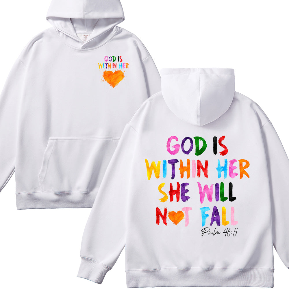 God Is Within Her She Will Not Fall Unisex Cotton Hoodie