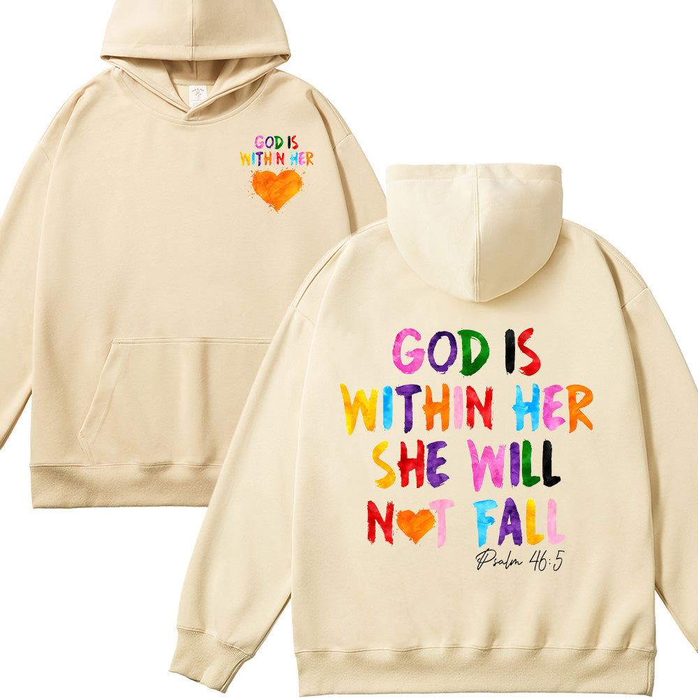 God Is Within Her She Will Not Fall Unisex Cotton Hoodie
