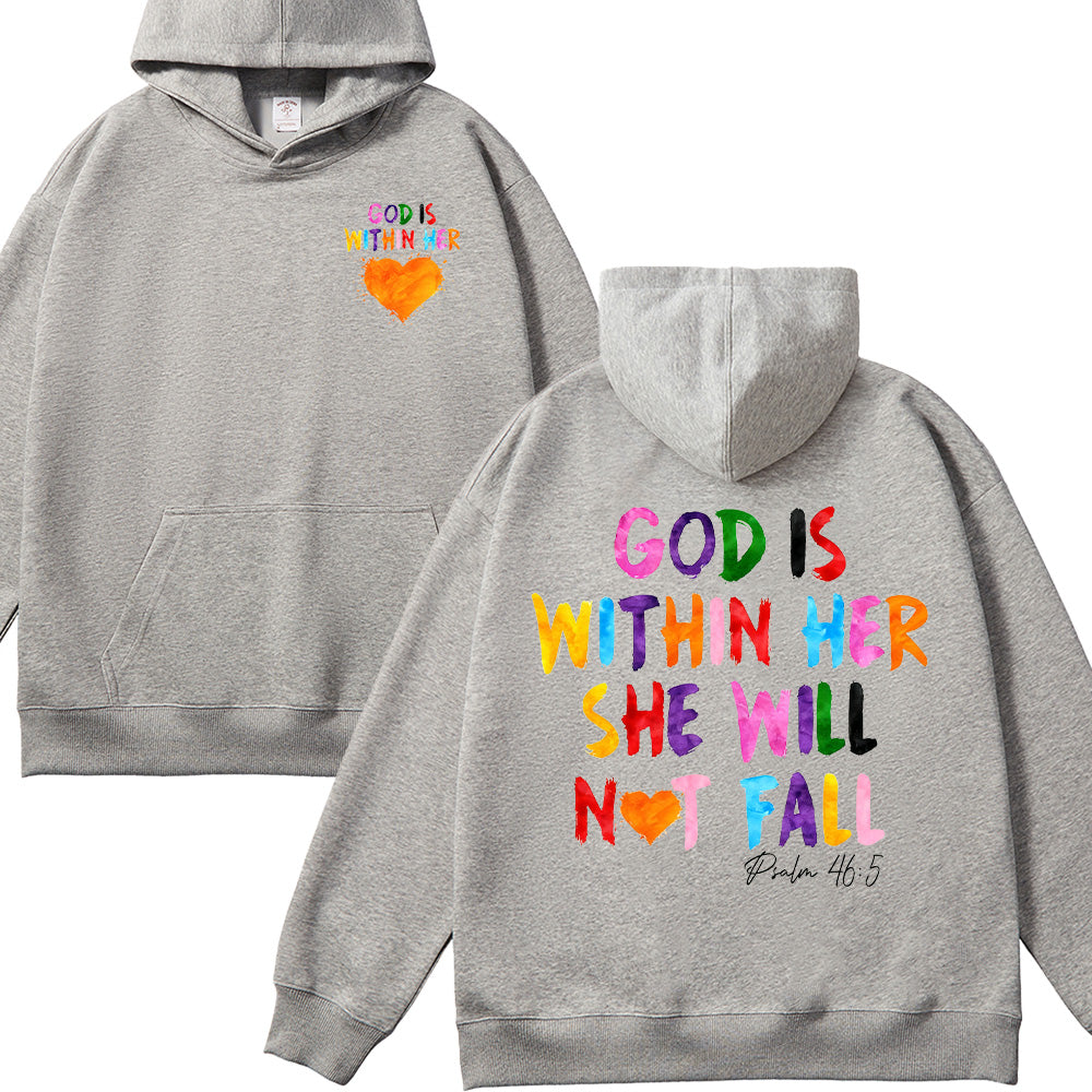 God Is Within Her She Will Not Fall Unisex Cotton Hoodie
