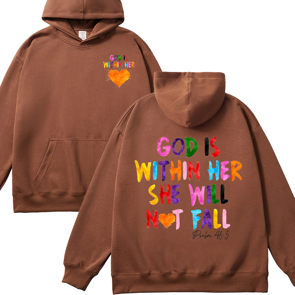 God Is Within Her She Will Not Fall Unisex Cotton Hoodie