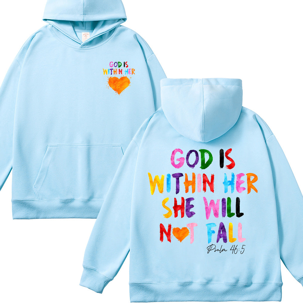 God Is Within Her She Will Not Fall Unisex Cotton Hoodie