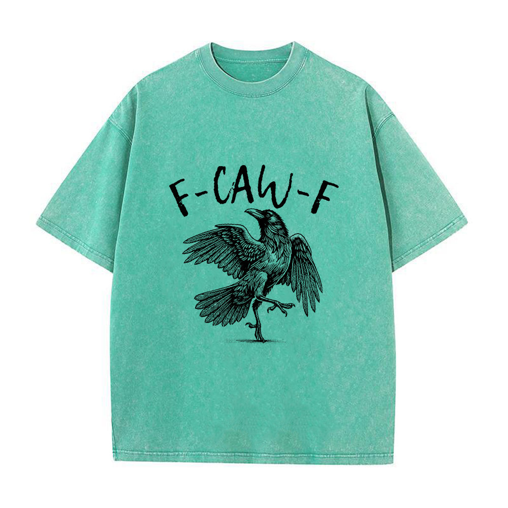 Funny Crow Unisex Washed T-Shirt