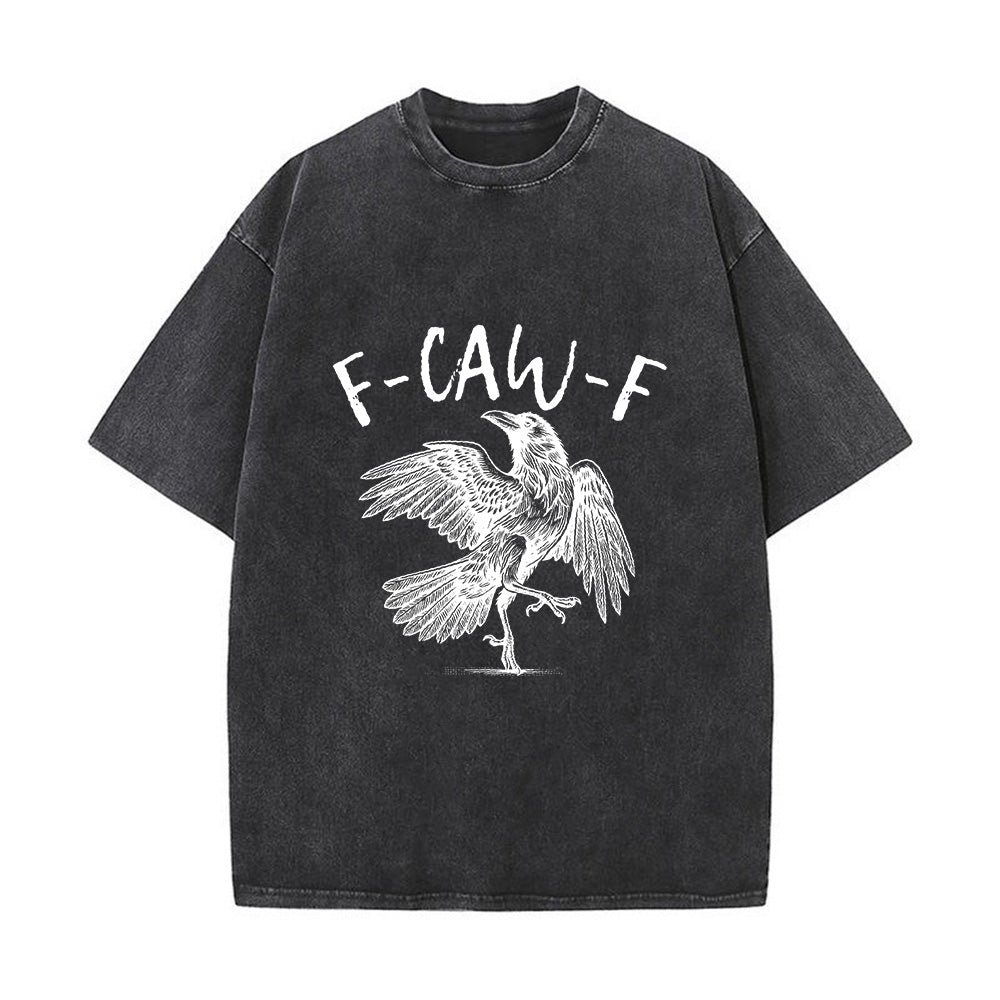 Funny Crow Unisex Washed T-Shirt