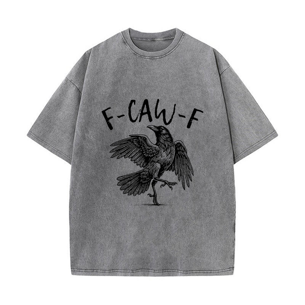 Funny Crow Unisex Washed T-Shirt