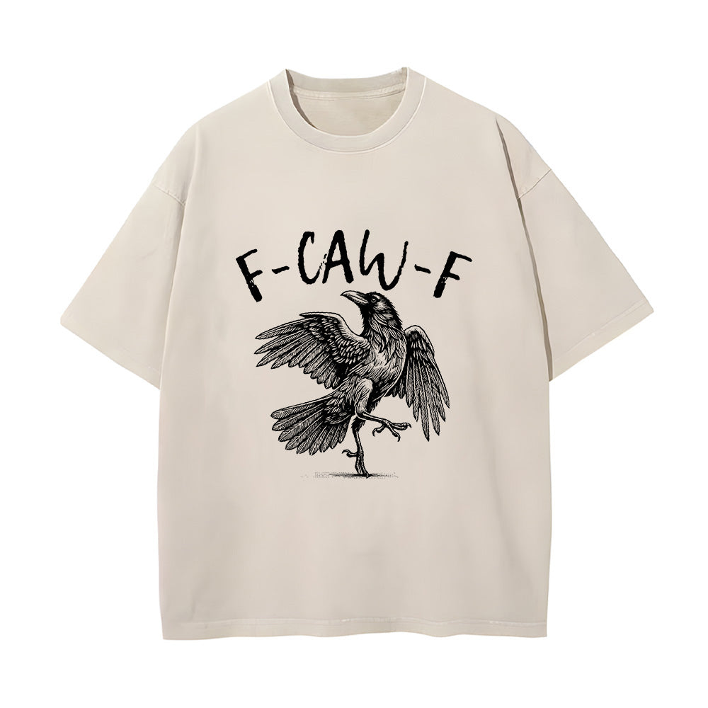 Funny Crow Unisex Washed T-Shirt