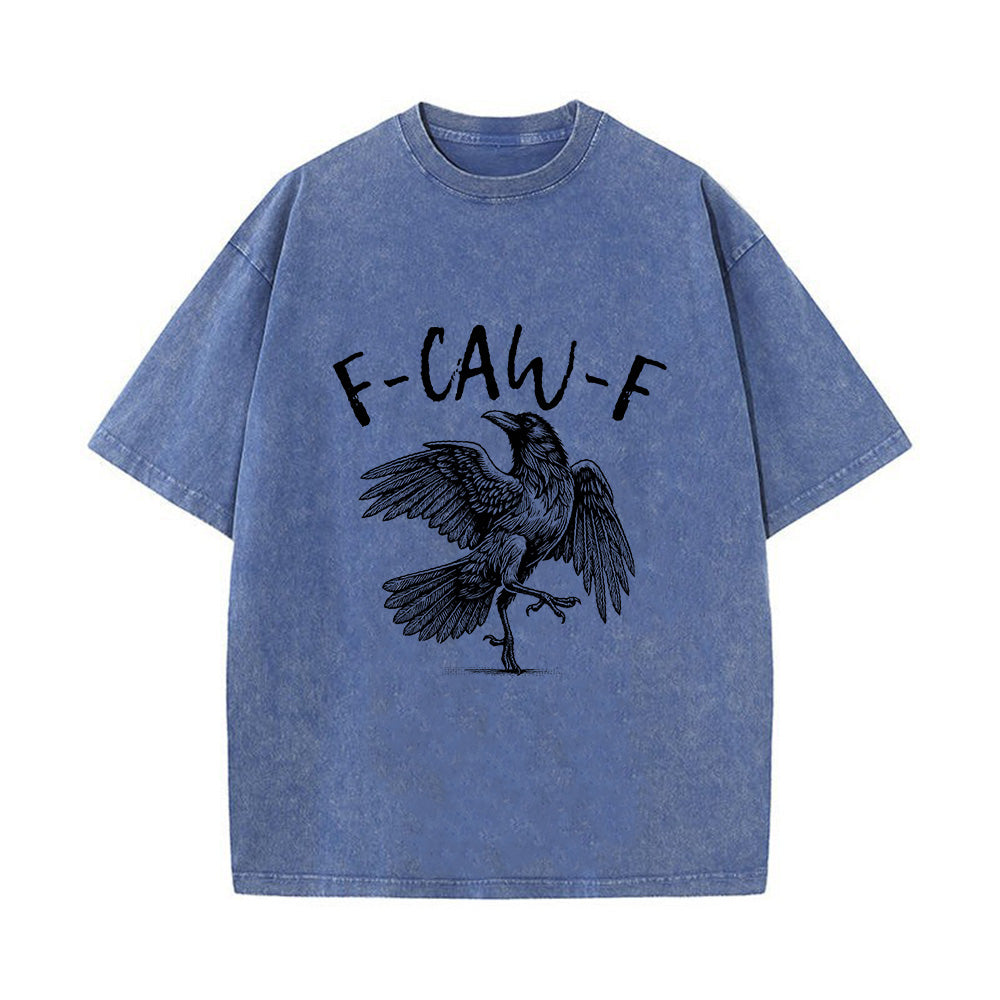 Funny Crow Unisex Washed T-Shirt