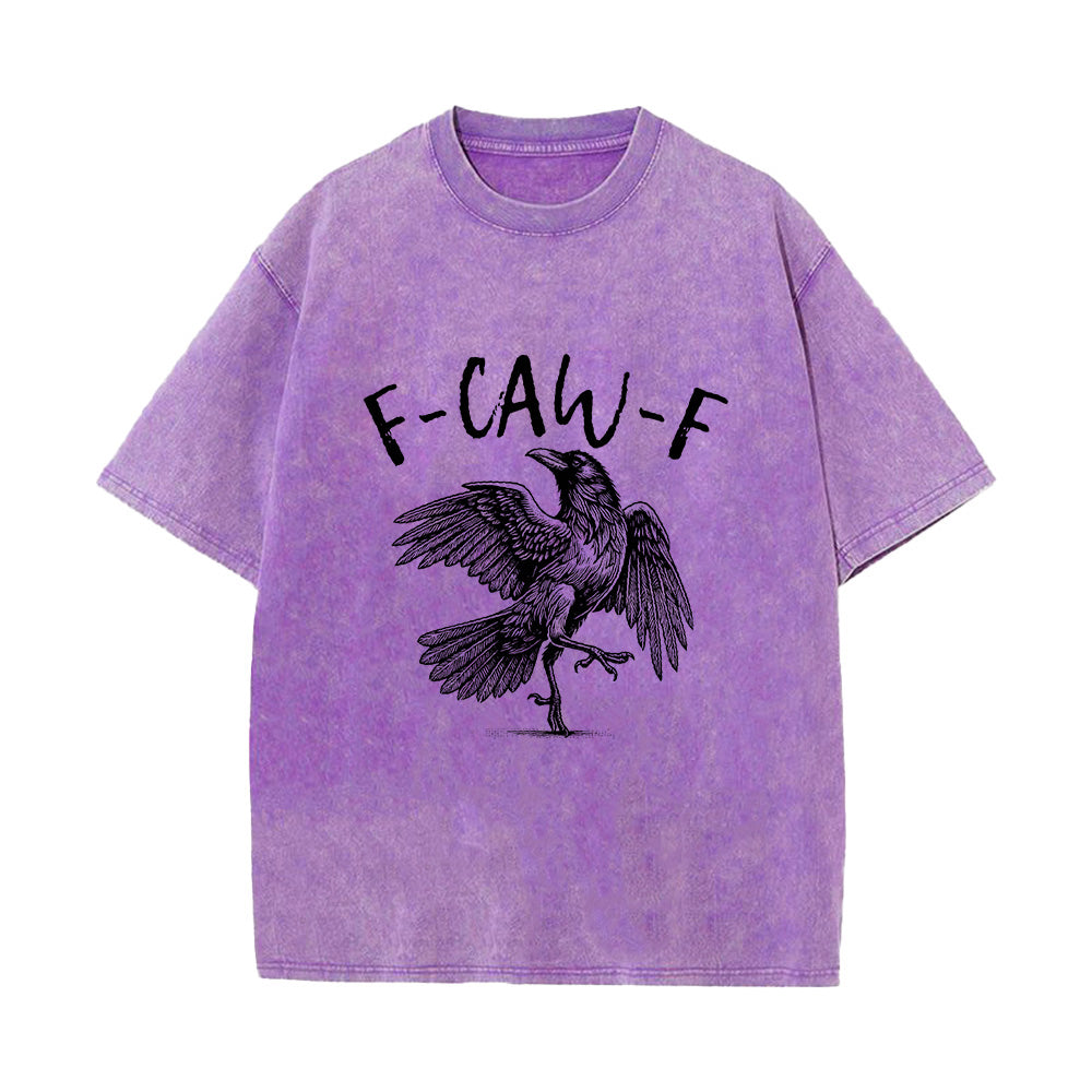 Funny Crow Unisex Washed T-Shirt