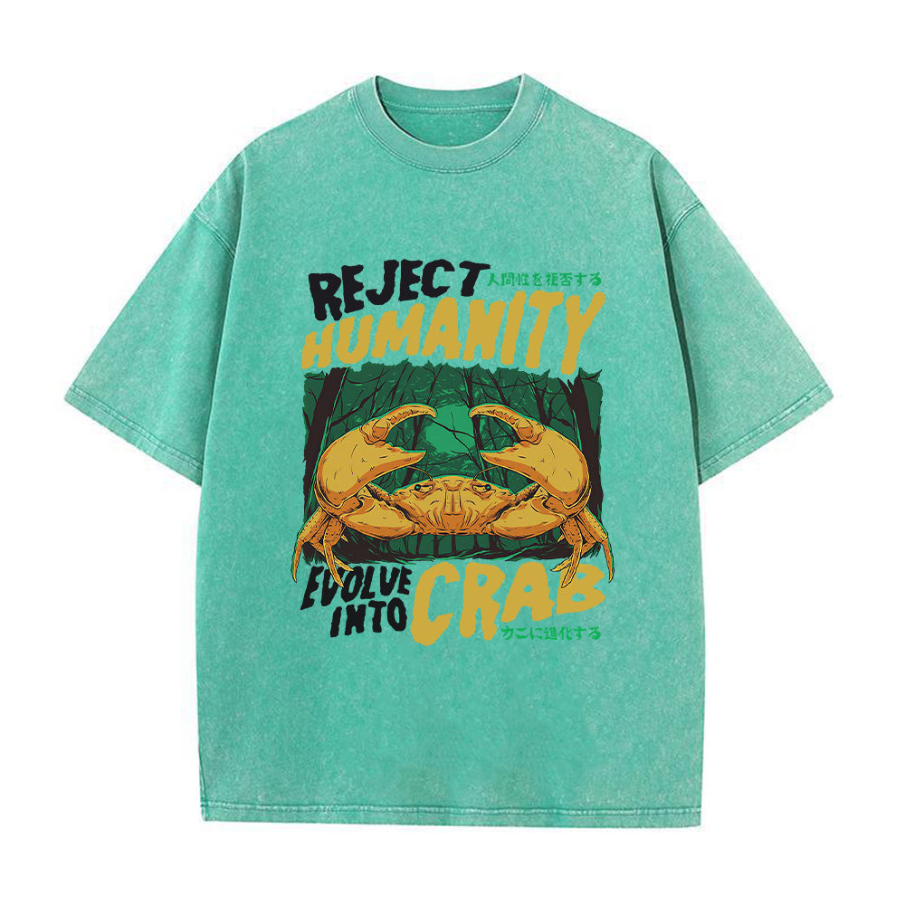 Reject Humanity Crab Unisex Washed T-Shirt