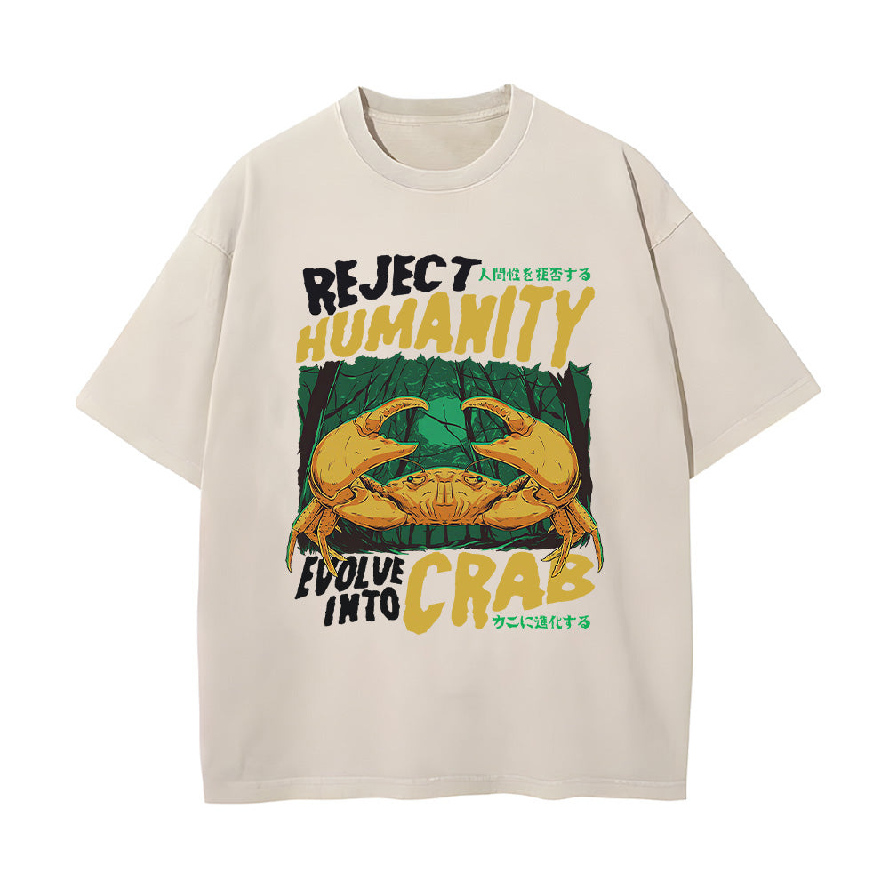 Reject Humanity Crab Unisex Washed T-Shirt