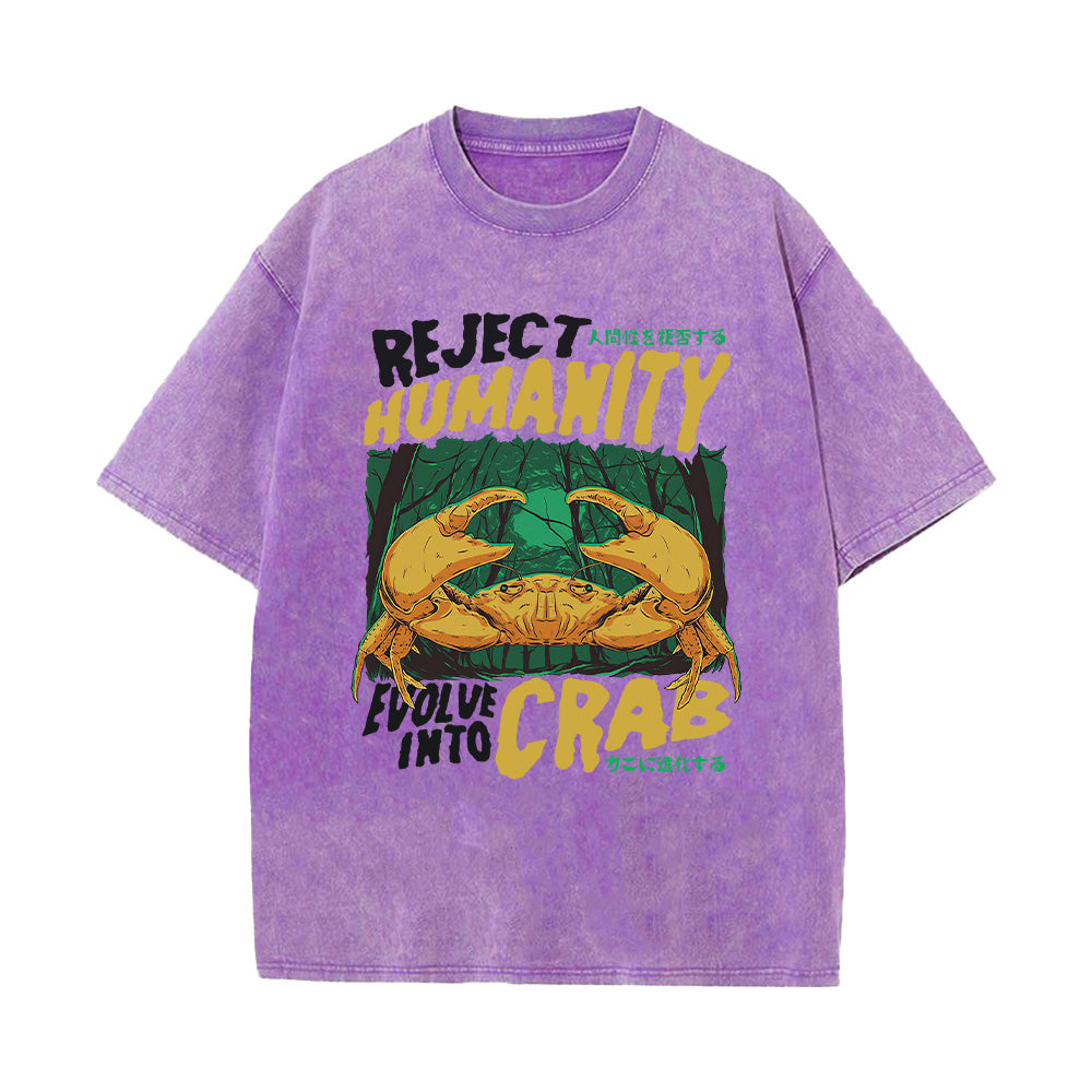 Reject Humanity Crab Unisex Washed T-Shirt