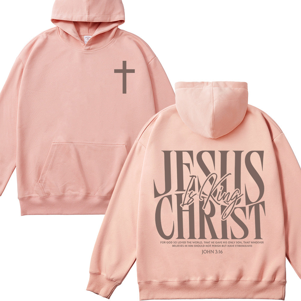 Jesus Is King Bible Verse Unisex Cotton Hoodie