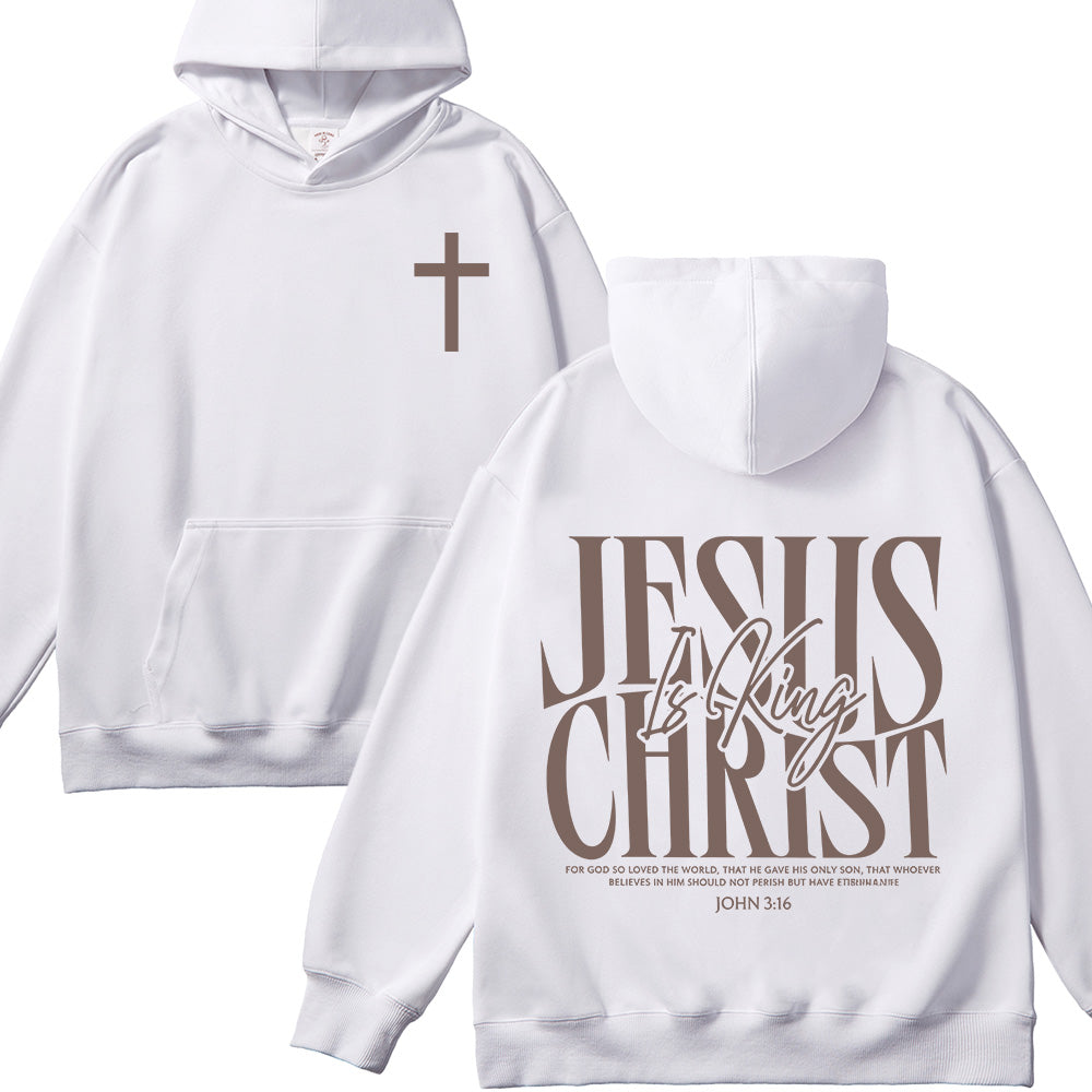 Jesus Is King Bible Verse Unisex Cotton Hoodie