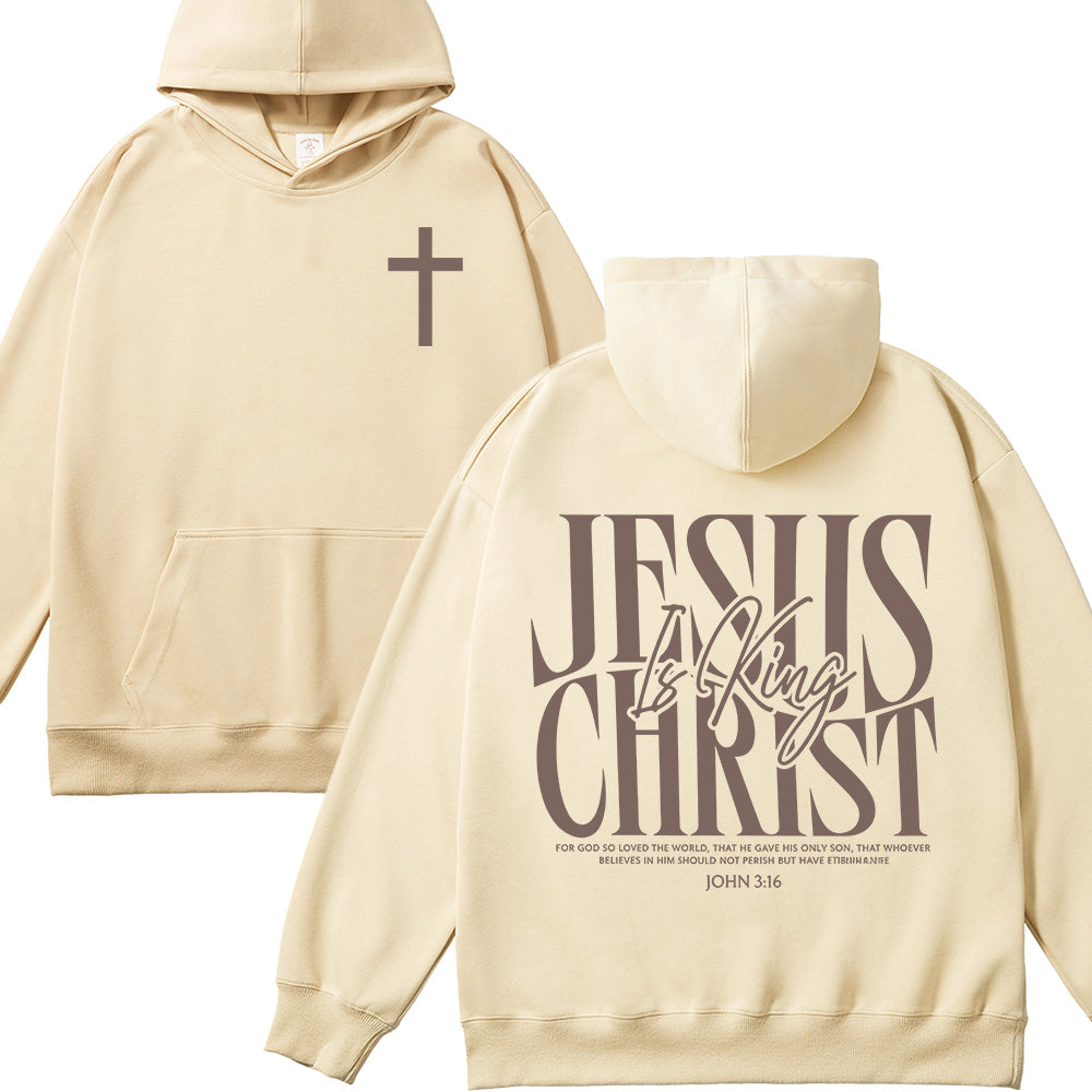 Jesus Is King Bible Verse Unisex Cotton Hoodie