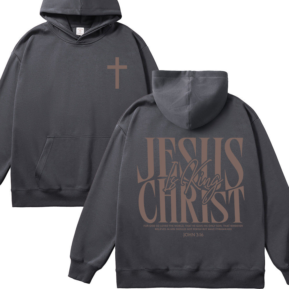 Jesus Is King Bible Verse Unisex Cotton Hoodie