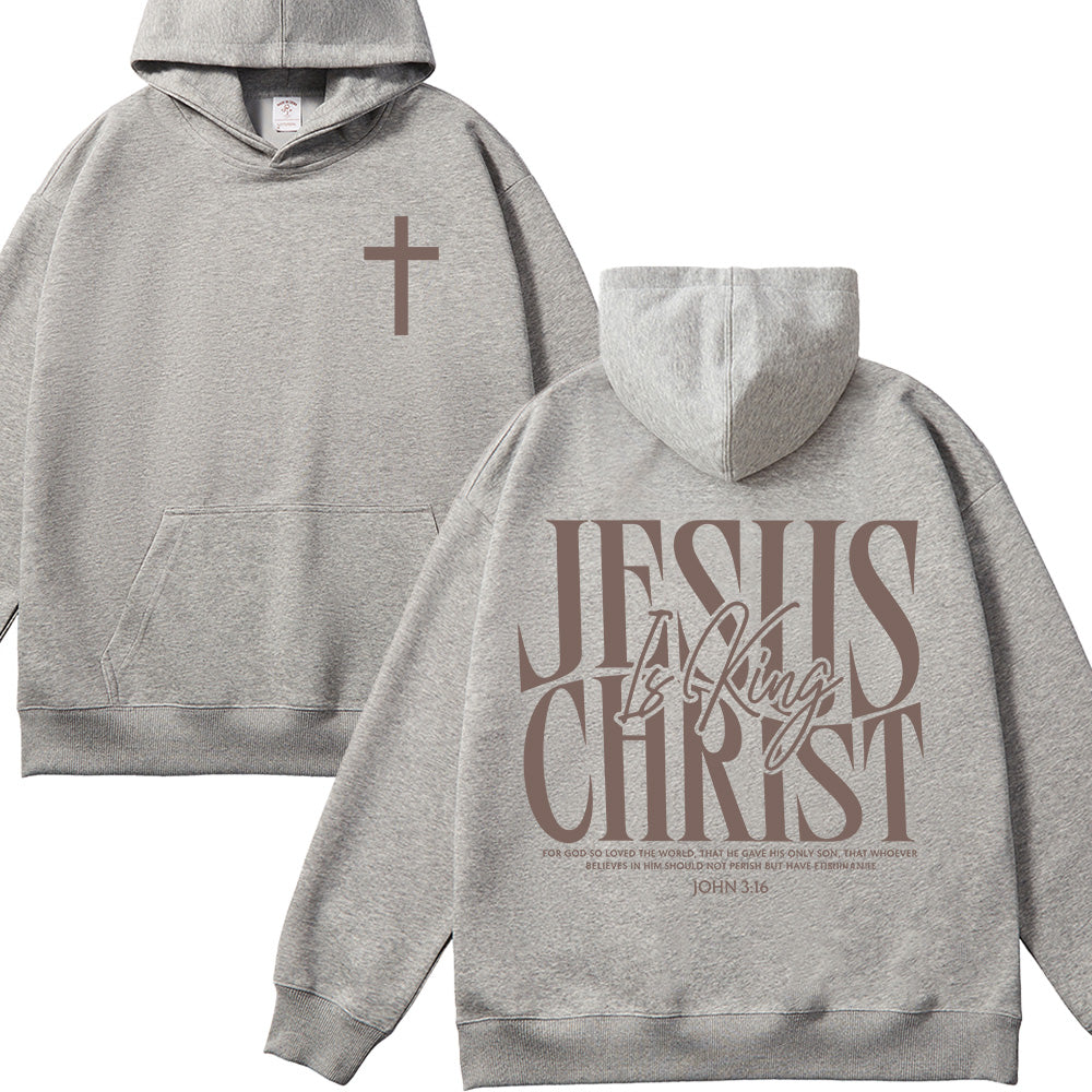 Jesus Is King Bible Verse Unisex Cotton Hoodie