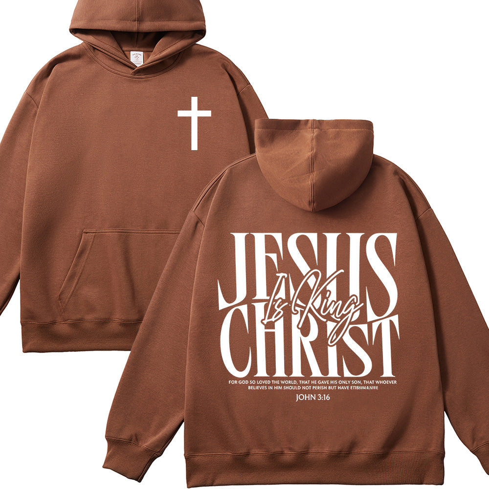 Jesus Is King Bible Verse Unisex Cotton Hoodie
