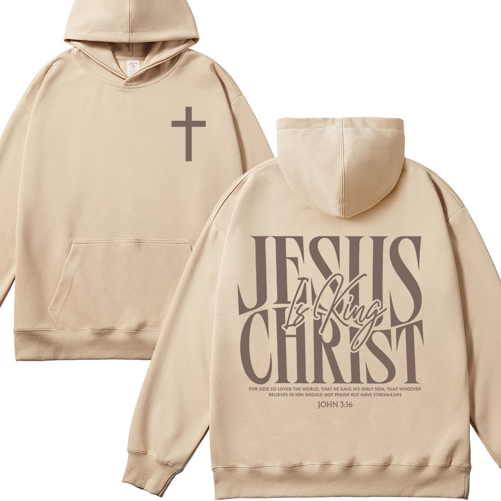 Jesus Is King Bible Verse Unisex Cotton Hoodie