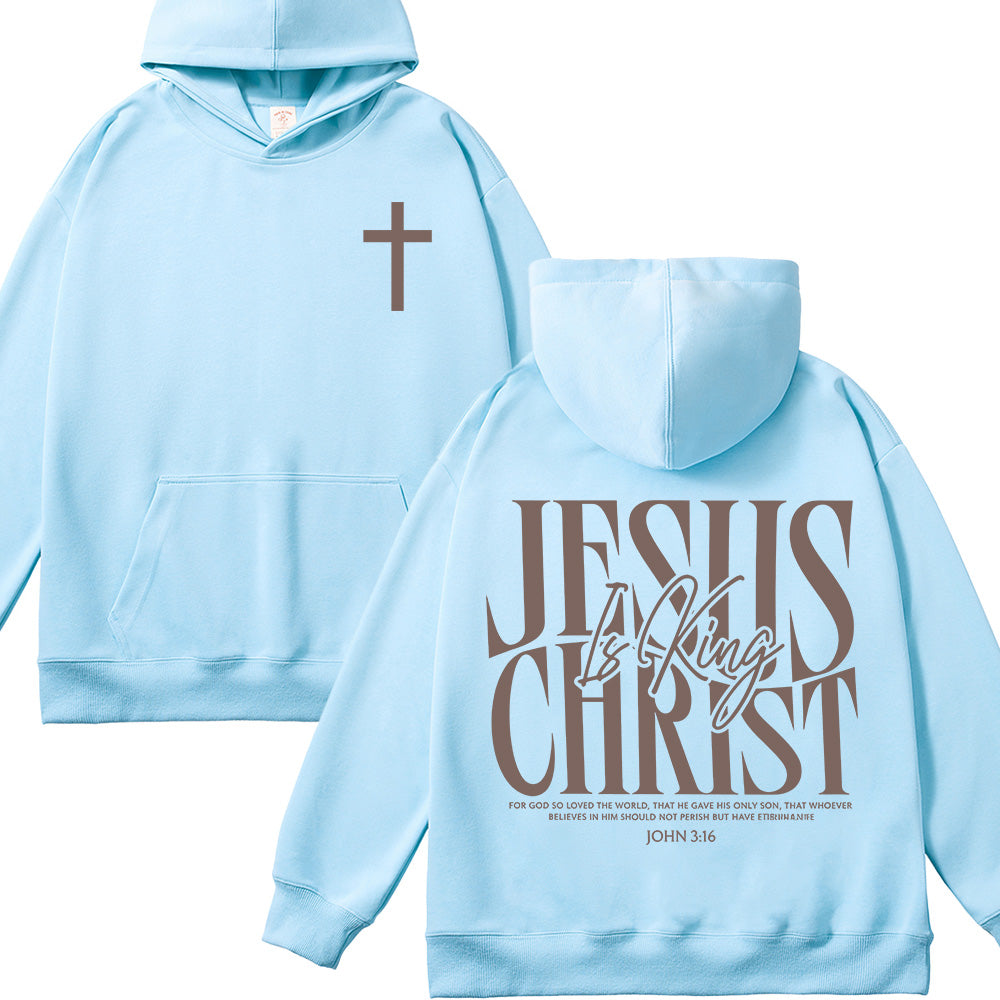 Jesus Is King Bible Verse Unisex Cotton Hoodie