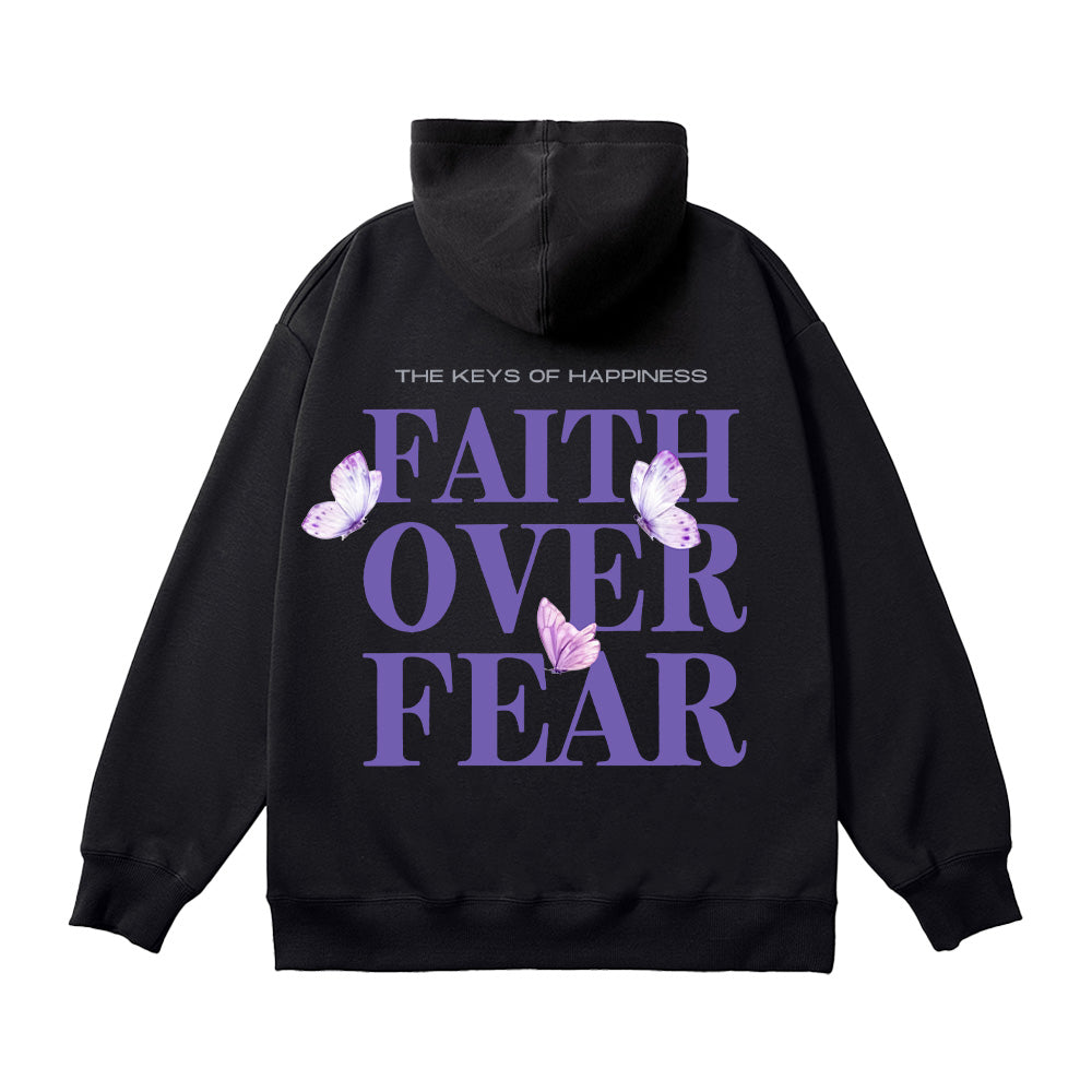 Faith Over Fear Christian Unisex Cotton Hoodie