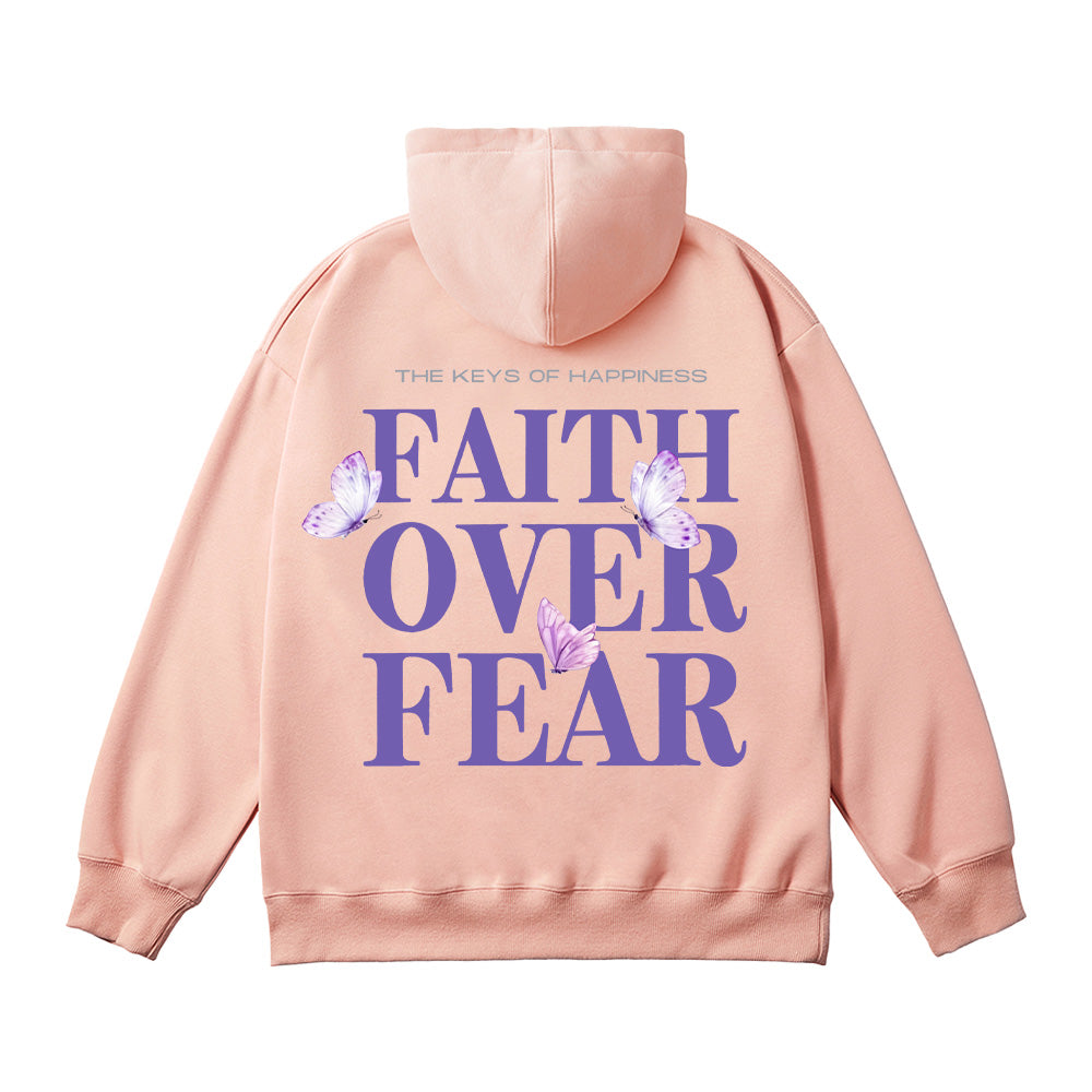 Faith Over Fear Christian Unisex Cotton Hoodie