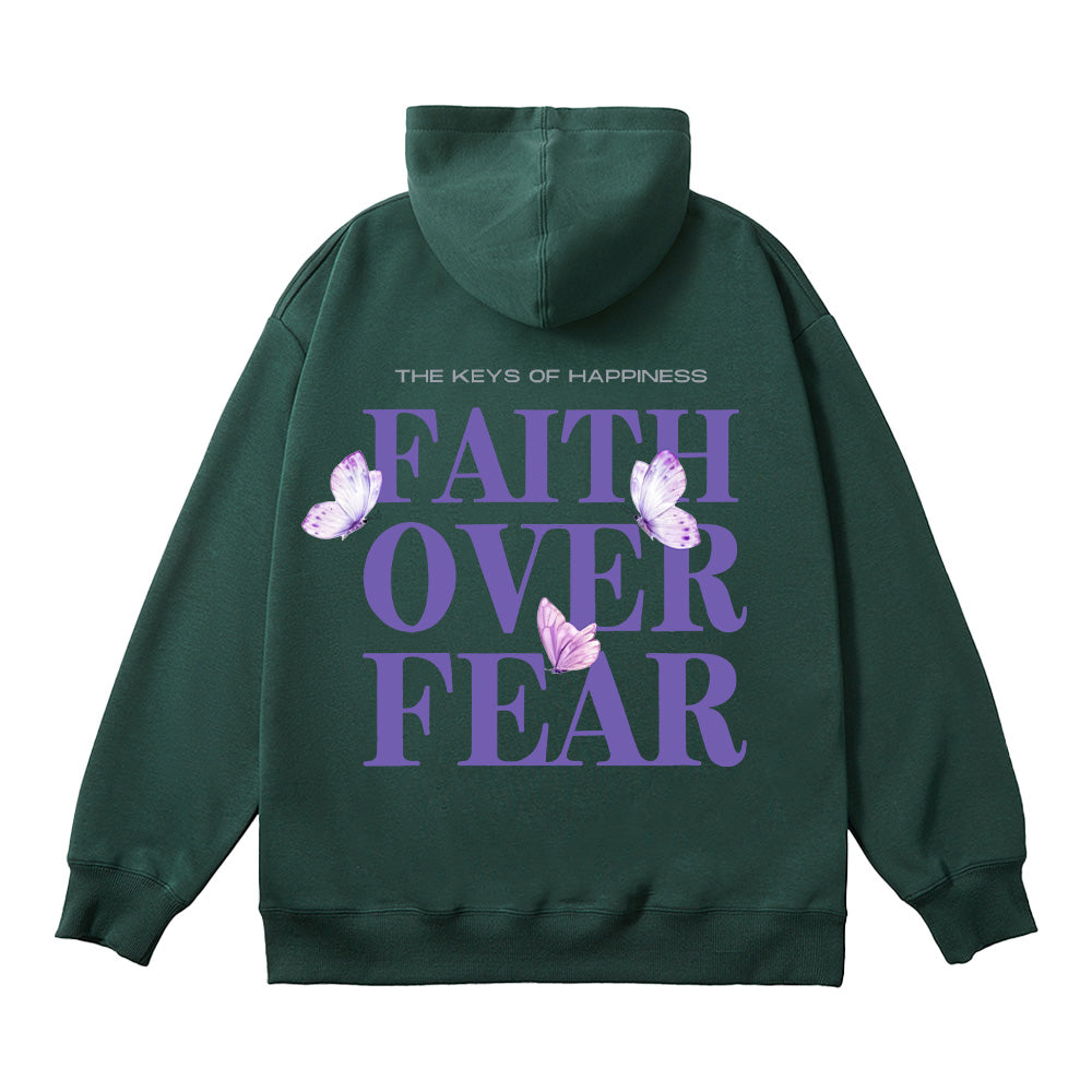 Faith Over Fear Christian Unisex Cotton Hoodie