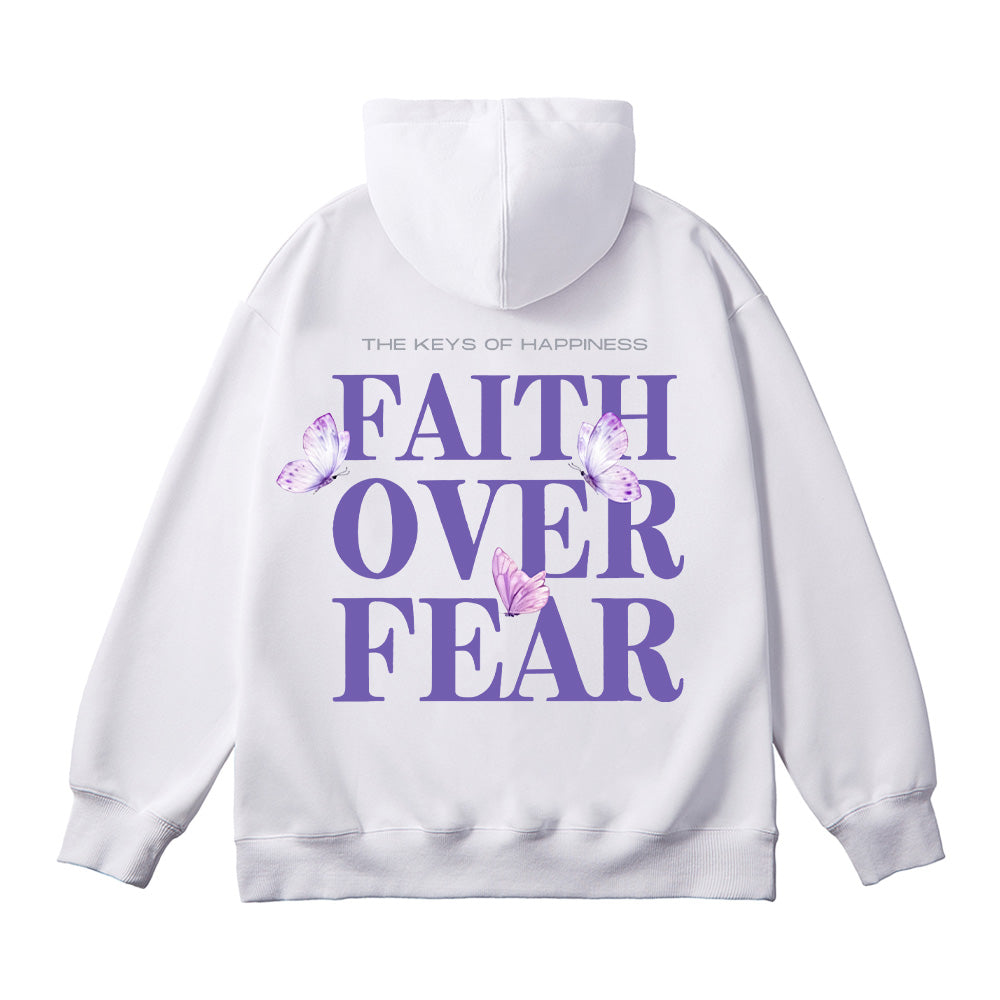 Faith Over Fear Christian Unisex Cotton Hoodie