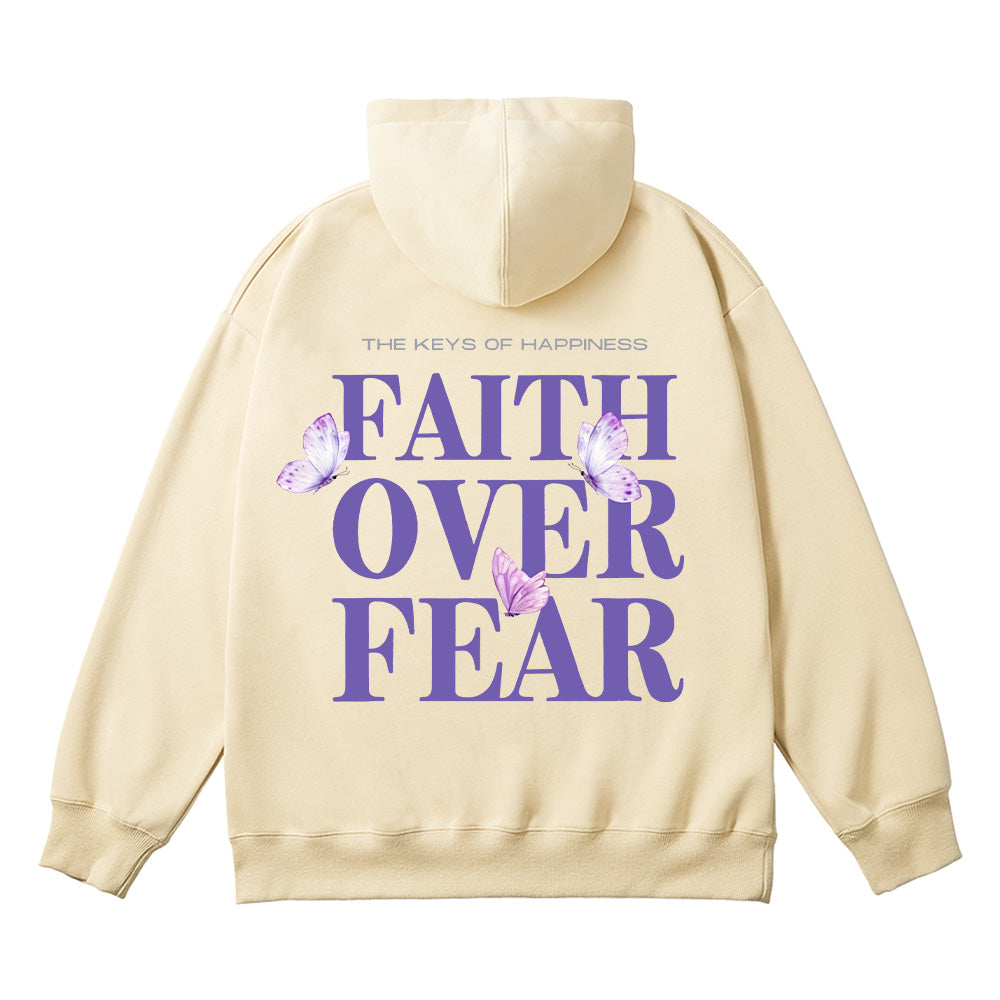 Faith Over Fear Christian Unisex Cotton Hoodie