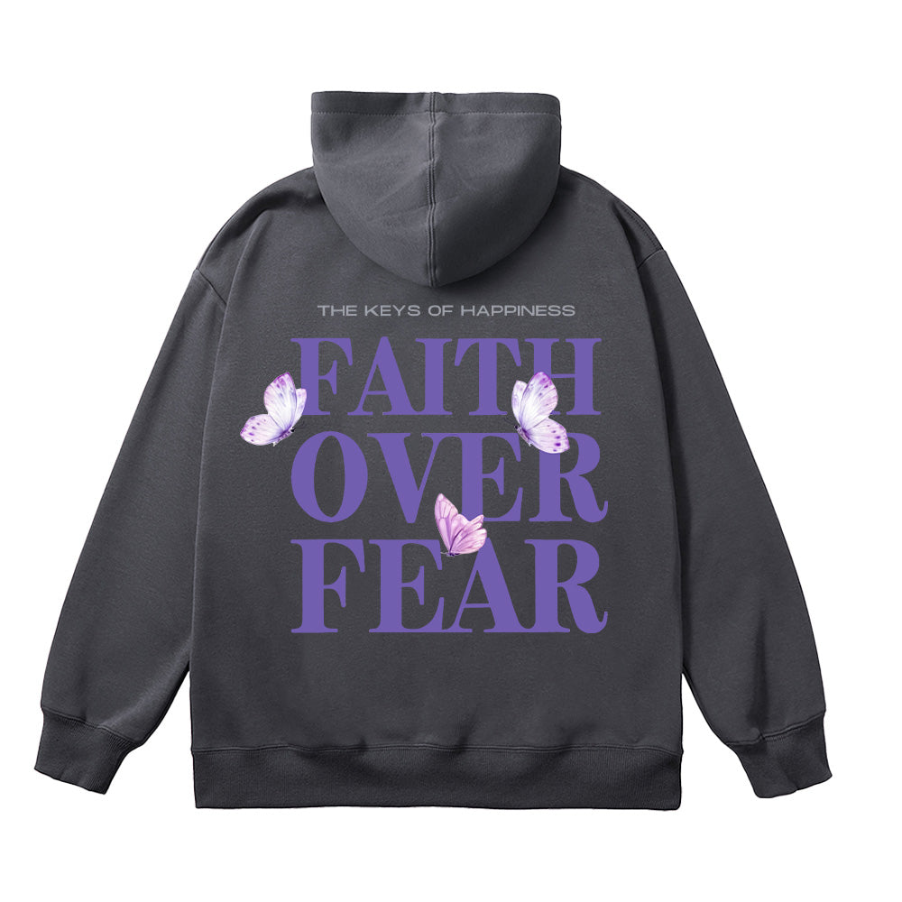 Faith Over Fear Christian Unisex Cotton Hoodie