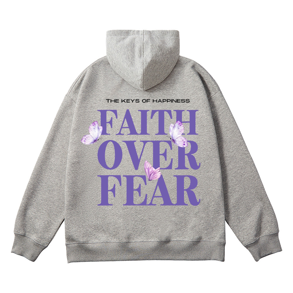 Faith Over Fear Christian Unisex Cotton Hoodie