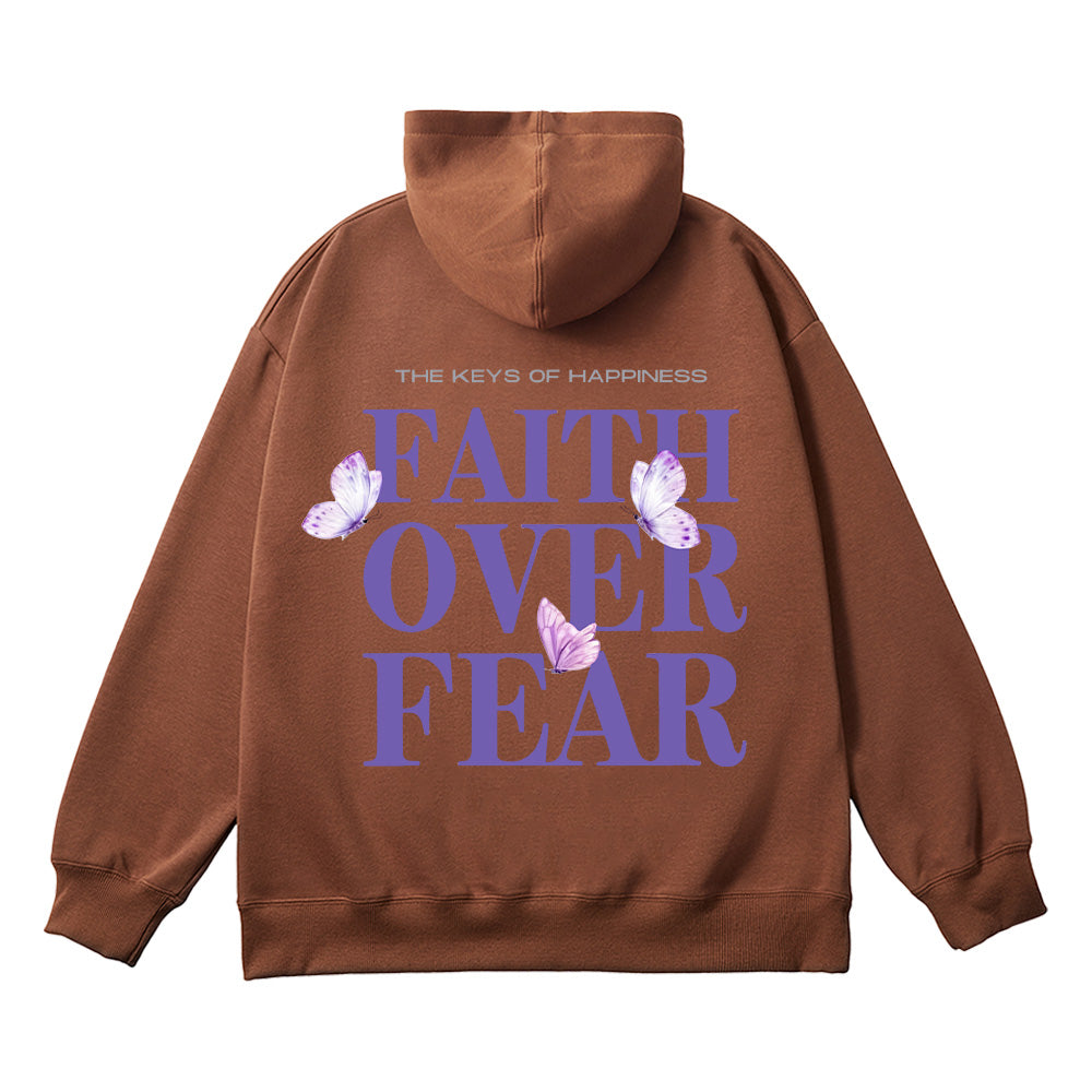 Faith Over Fear Christian Unisex Cotton Hoodie