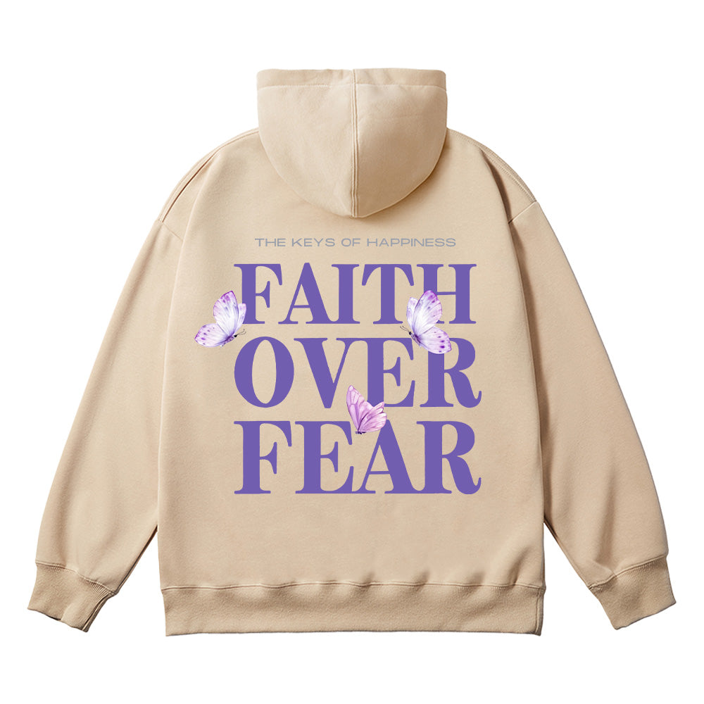 Faith Over Fear Christian Unisex Cotton Hoodie