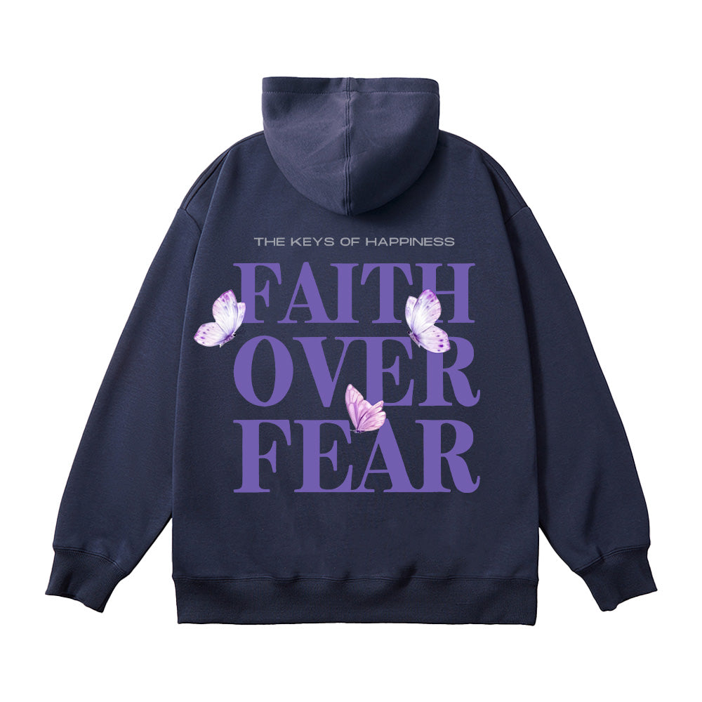 Faith Over Fear Christian Unisex Cotton Hoodie