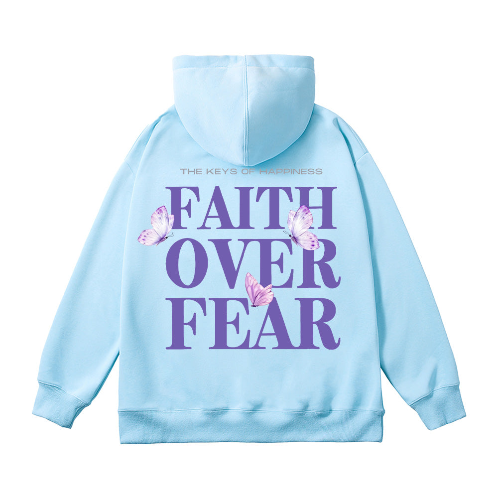 Faith Over Fear Christian Unisex Cotton Hoodie