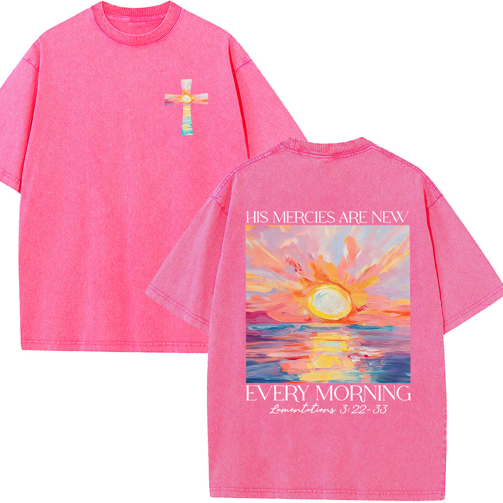 His Mercies Are New Every Morning Unisex Washed T-Shirt