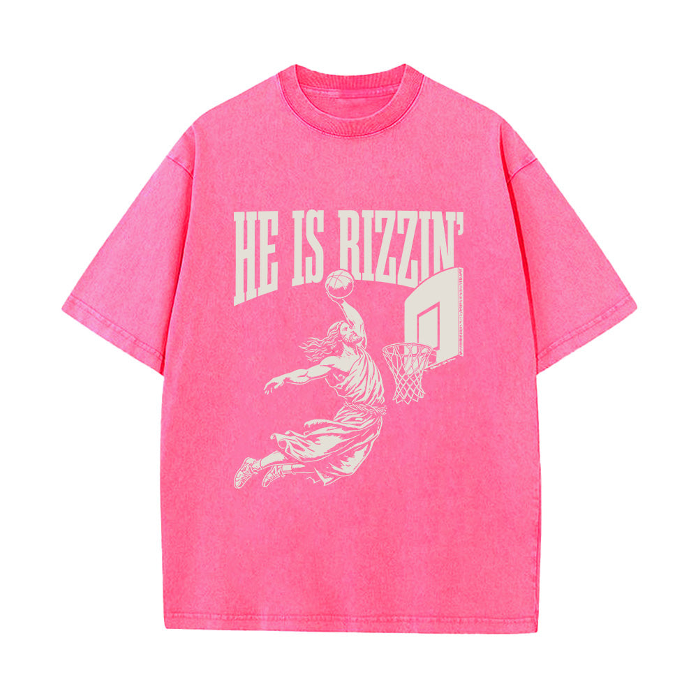 He is Rizzin Unisex Washed T-Shirt
