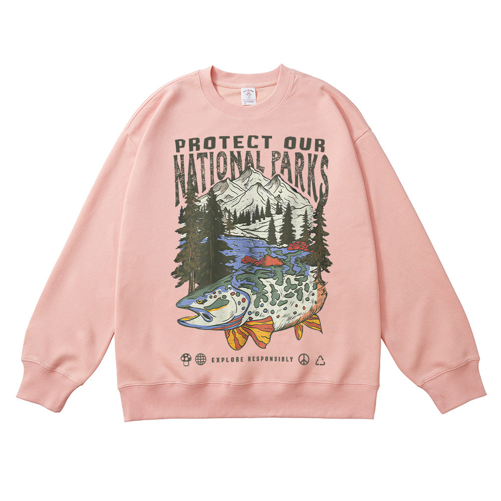 90s National Parks Unisex Cotton Sweatshirt