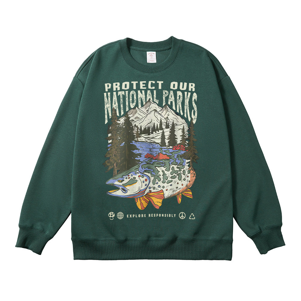 90s National Parks Unisex Cotton Sweatshirt