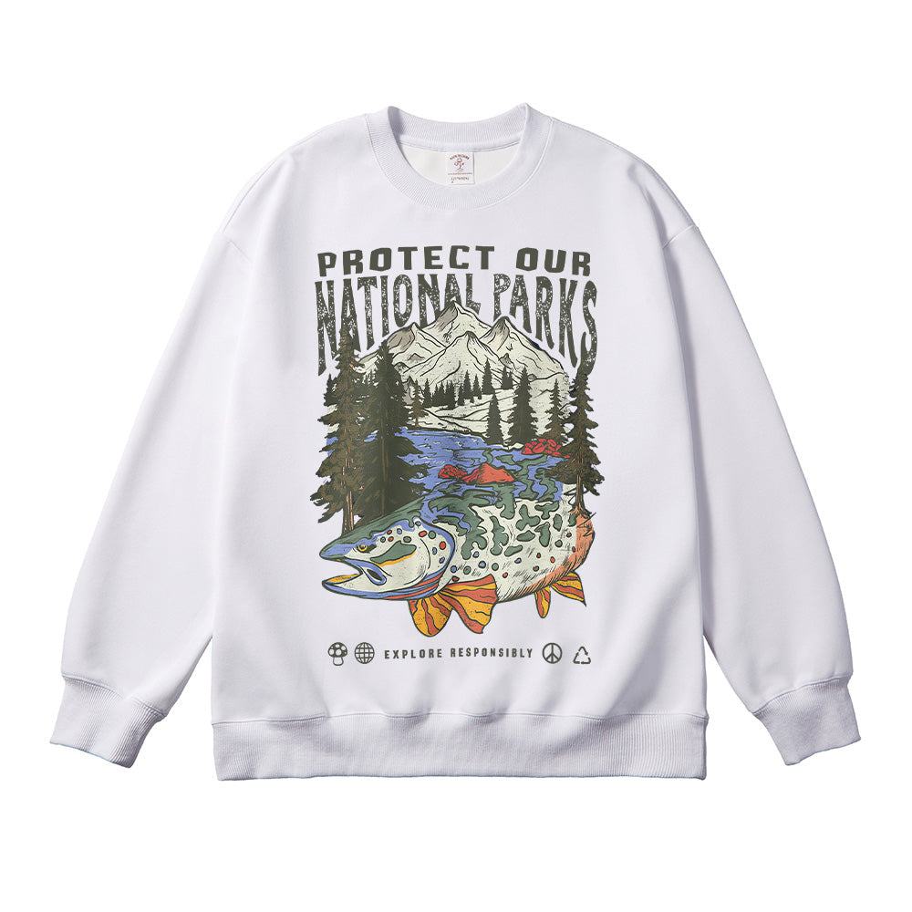 90s National Parks Unisex Cotton Sweatshirt